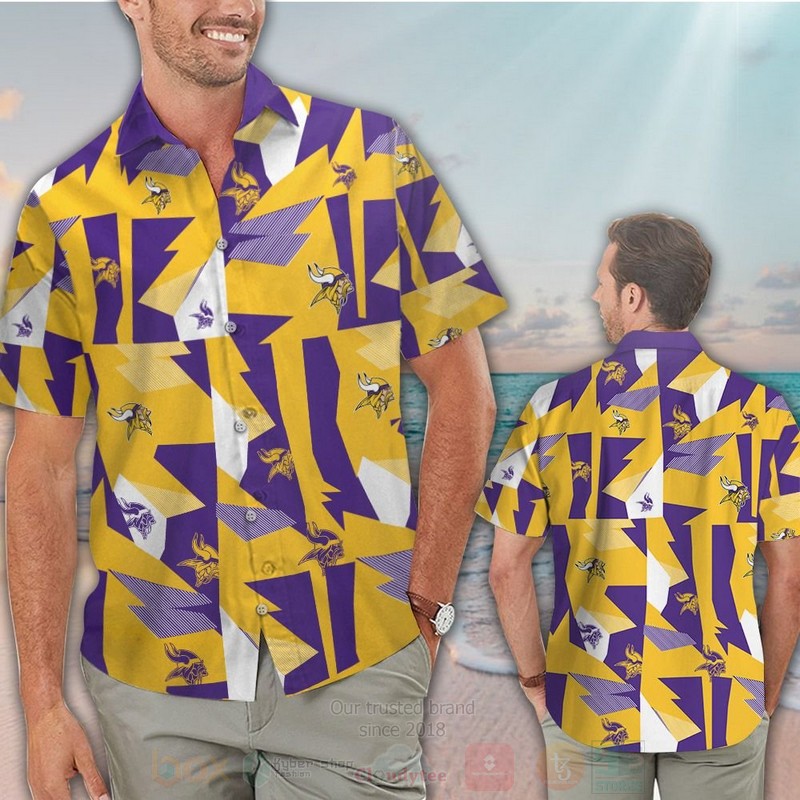 NFL_Minnesota_Vikings_Yellow-Purple_Hawaiian_Shirt_Short_1