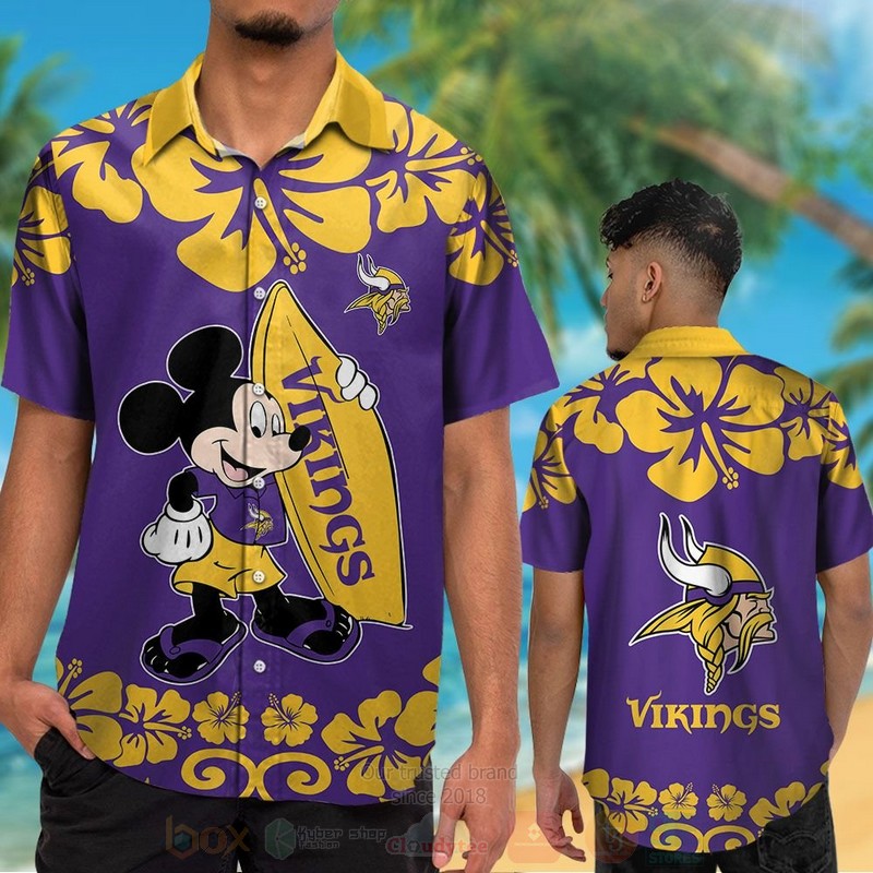 NFL_Minnesota_Vikings_and_Mickey_Mouse_Hawaiian_Shirt_Short_1