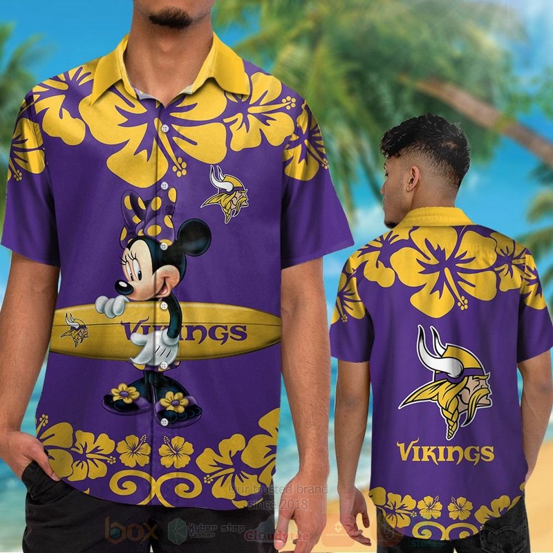 NFL_Minnesota_Vikings_and_Minnie_Mouse_Hawaiian_Shirt_Short_1