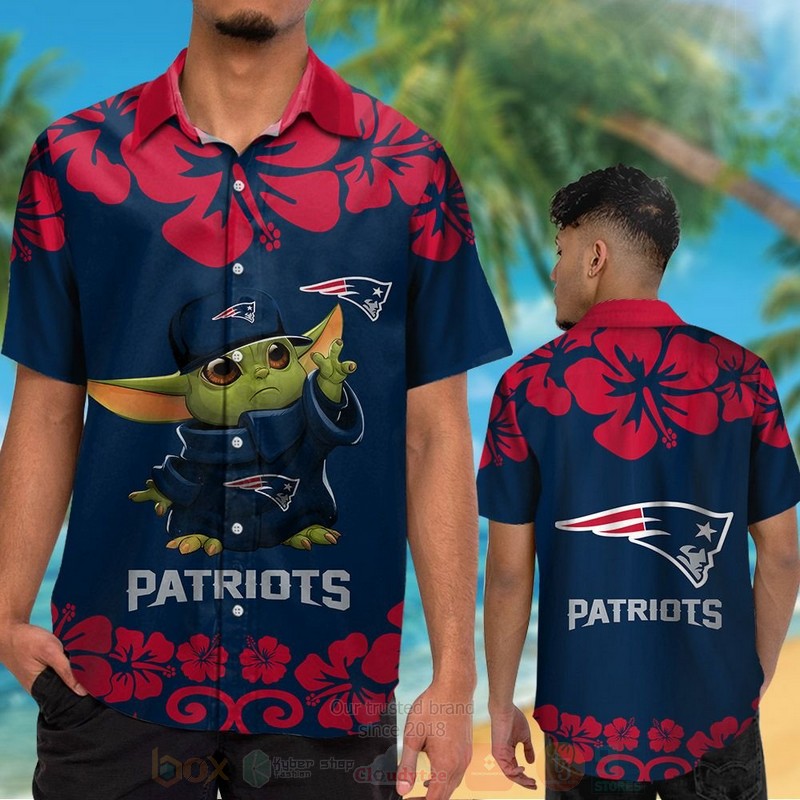 NFL_New_England_Patriots_Baby_Yoda_Hawaiian_Shirt_Short_1