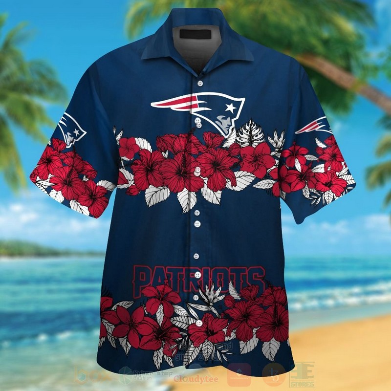 NFL_New_England_Patriots_Dark_Red_Hiibscu_Navy_Hawaiian_Shirt_Short