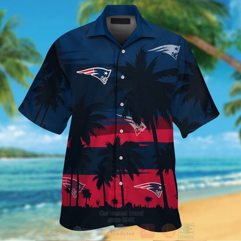 NFL_New_England_Patriots_Red-Navy-Black_Coconut_Tree_Hawaiian_Shirt_Short