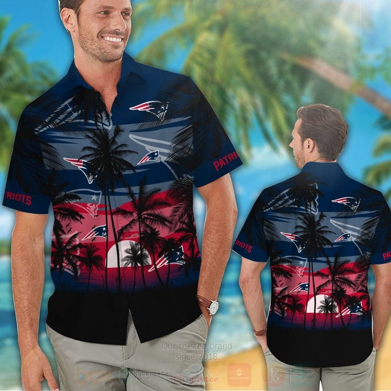 NFL_New_England_Patriots_Sun_and_Coconut_Tree_Navy-Black_Hawaiian_Shirt_Short_1