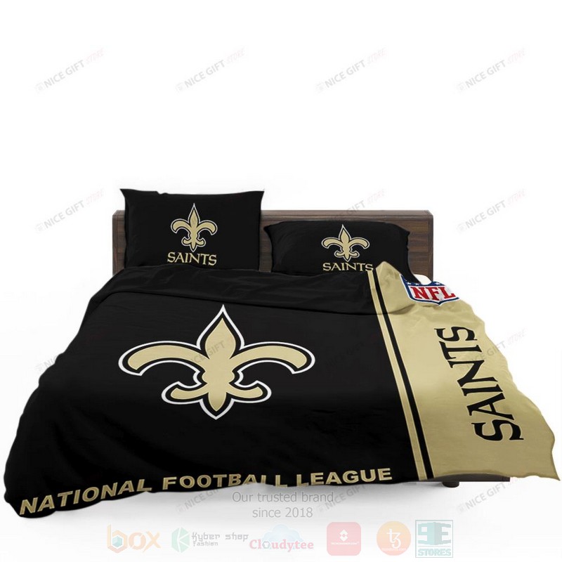 NFL_New_Orleans_Saints_Inspired_Brown-Black_Bedding_Set