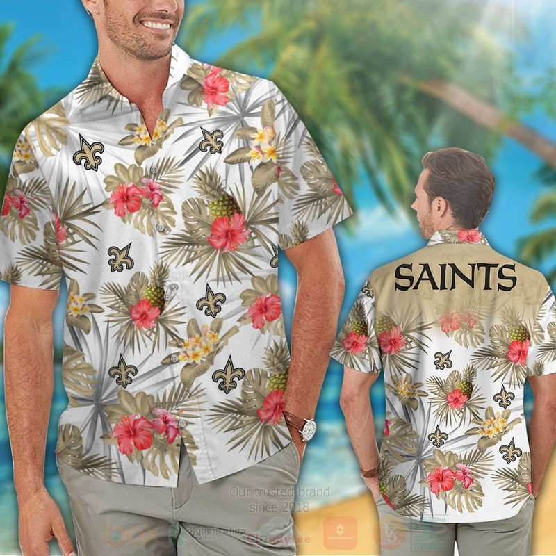 NFL_New_Orleans_Saints_Red_Hiibscu_Hawaiian_Shirt_Short_1