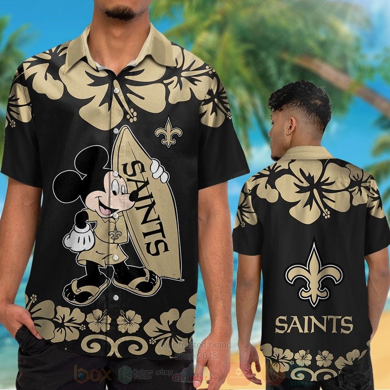 NFL_New_Orleans_Saints_and_Mickey_Mouse_Hawaiian_Shirt_Short_1