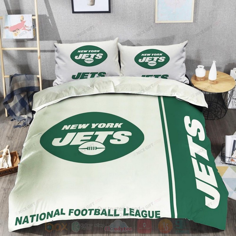 NFL_New_York_Jets_Inspired_Green-White_Bedding_Set_1