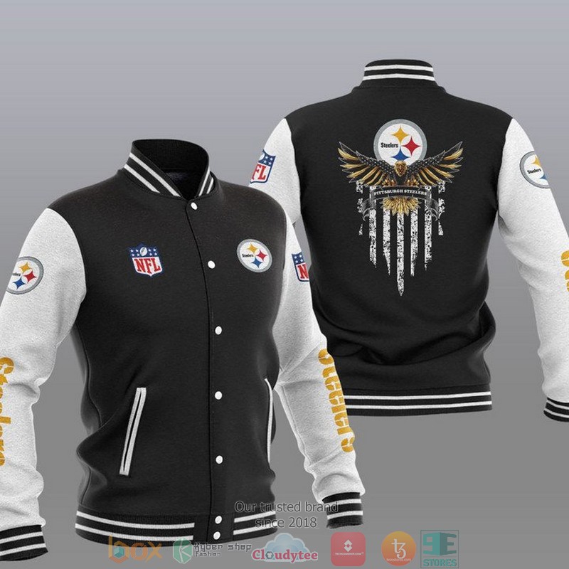 NFL_Pittsburgh_Steelers_Eagle_Thin_Line_Flag_Varsity_Jacket
