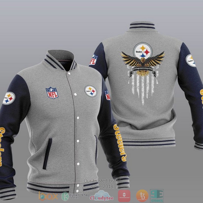 NFL_Pittsburgh_Steelers_Eagle_Thin_Line_Flag_Varsity_Jacket_1