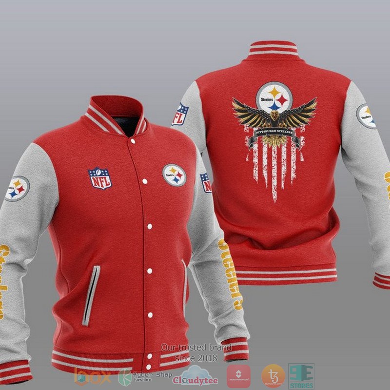 NFL_Pittsburgh_Steelers_Eagle_Thin_Line_Flag_Varsity_Jacket_1_2_3_4
