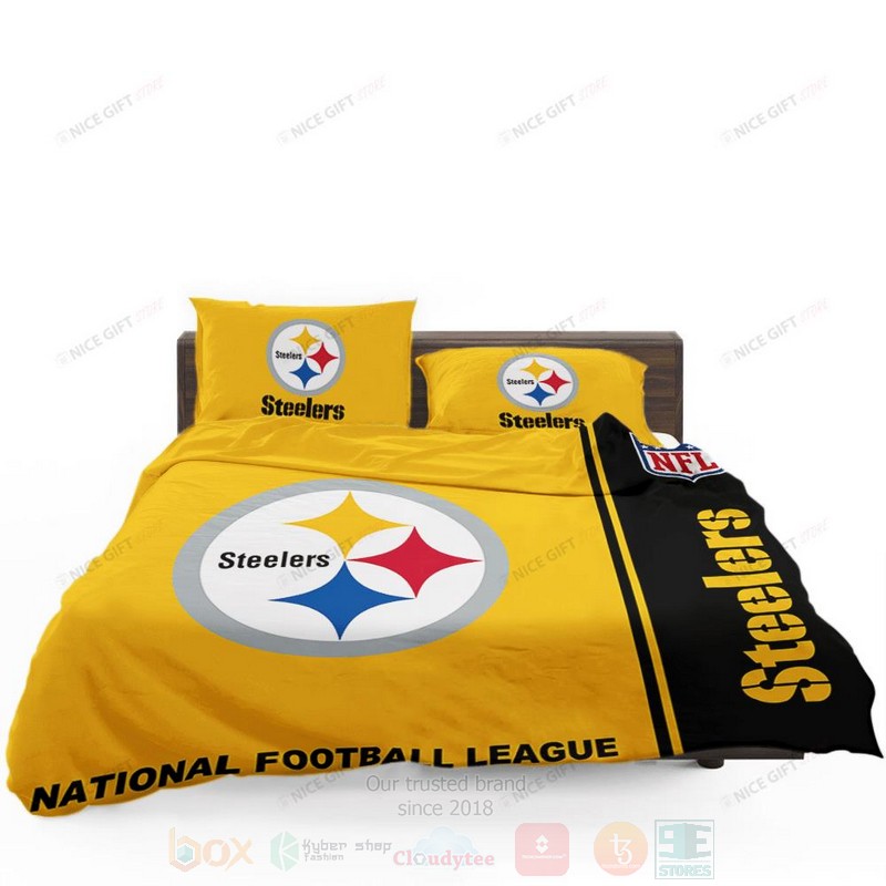 NFL_Pittsburgh_Steelers_Inspired_Black-Yellow_Bedding_Set