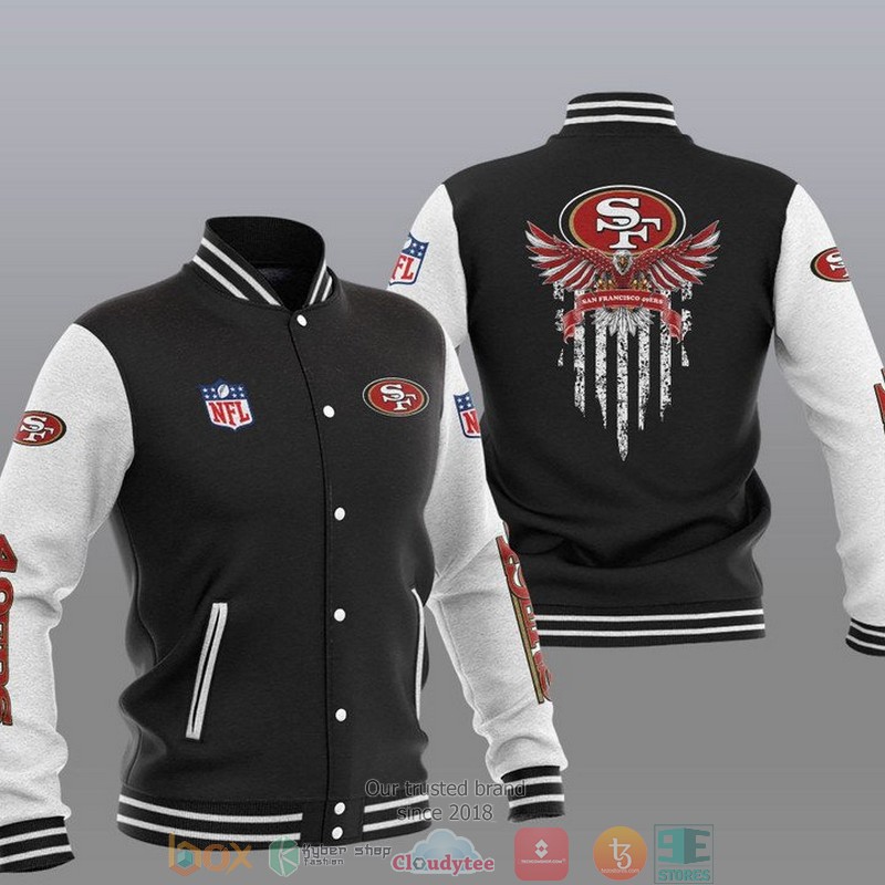 NFL_San_Francisco_49Ers_Eagle_Thin_Line_Flag_Varsity_Jacket