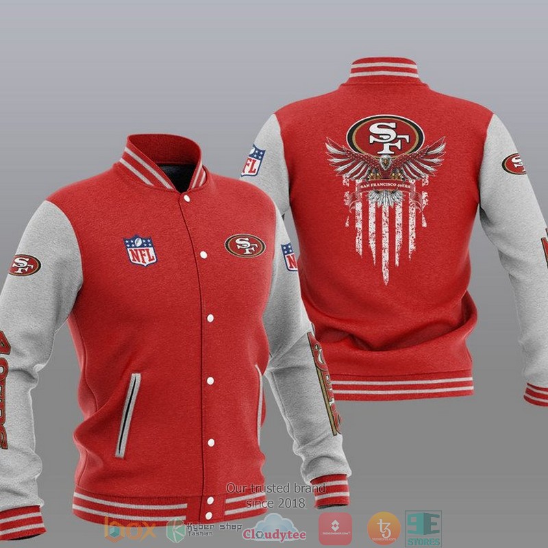 NFL_San_Francisco_49Ers_Eagle_Thin_Line_Flag_Varsity_Jacket_1_2_3_4