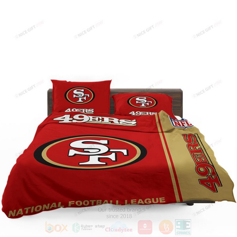 NFL_San_Francisco_49ers_Inspired_Red-Brown_Bedding_Set