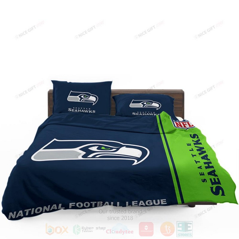 NFL_Seattle_Seahawks_Inspired_Navy-Green_Bedding_Set