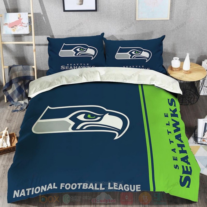 NFL_Seattle_Seahawks_Inspired_Navy-Green_Bedding_Set_1