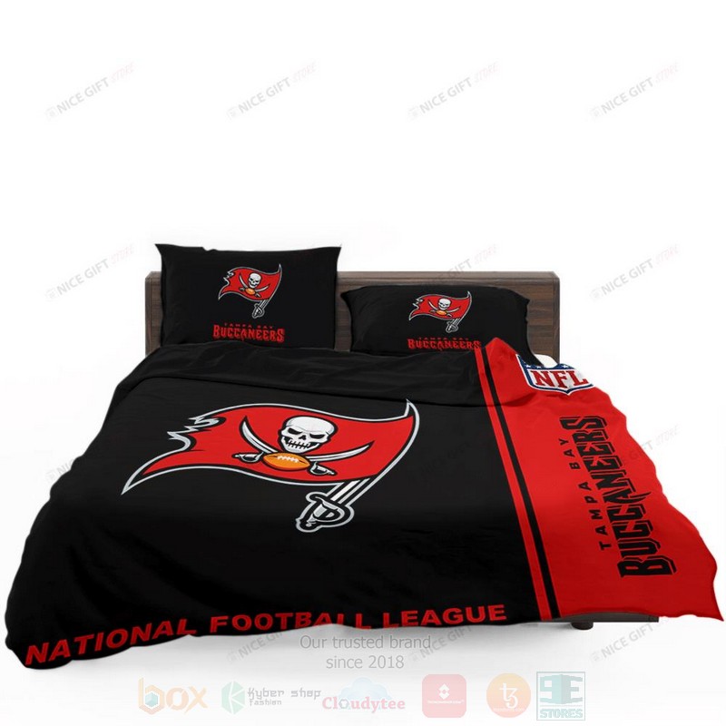 NFL_Tampa_Bay_Buccaneers_Inspired_Black-Red_Bedding_Set