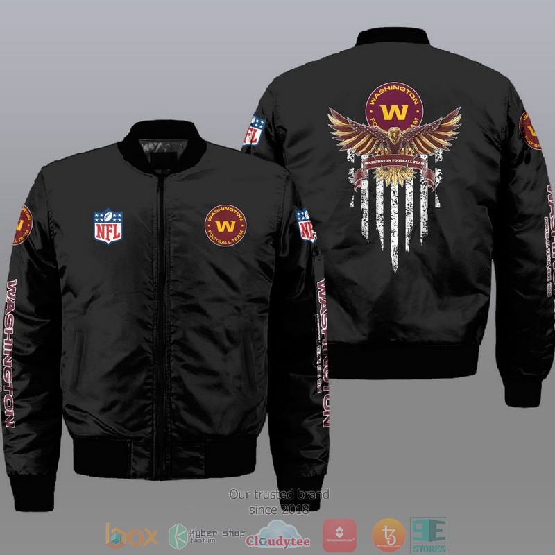 NFL_Washington_Football_Team_Eagle_Thin_Line_Flag_Bomber_Jacket