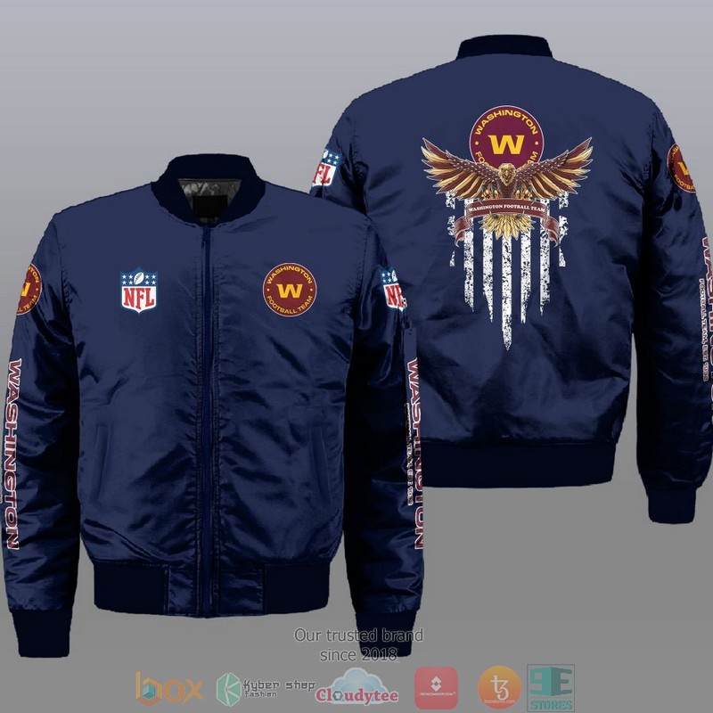 NFL_Washington_Football_Team_Eagle_Thin_Line_Flag_Bomber_Jacket_1