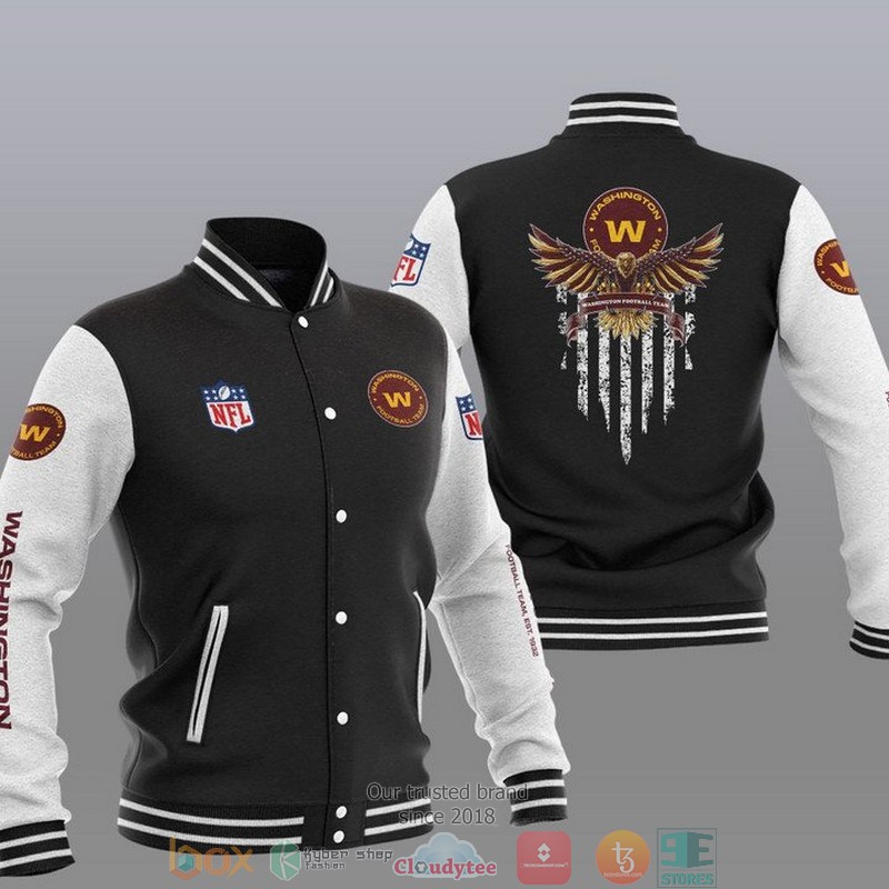 NFL_Washington_Football_Team_Eagle_Thin_Line_Flag_Varsity_Jacket