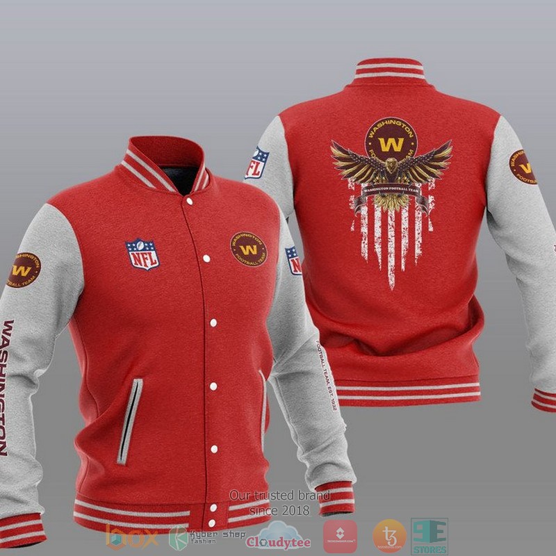 NFL_Washington_Football_Team_Eagle_Thin_Line_Flag_Varsity_Jacket_1_2_3_4