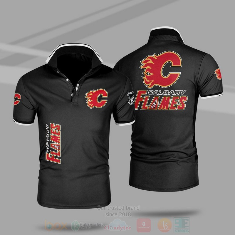 NHL_Calgary_Flames_Premium_Polo_Shirt