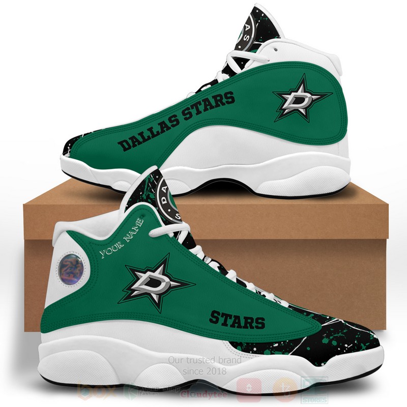 NHL_Dallas_Stars_Personalized_Air_Jordan_13_Shoes