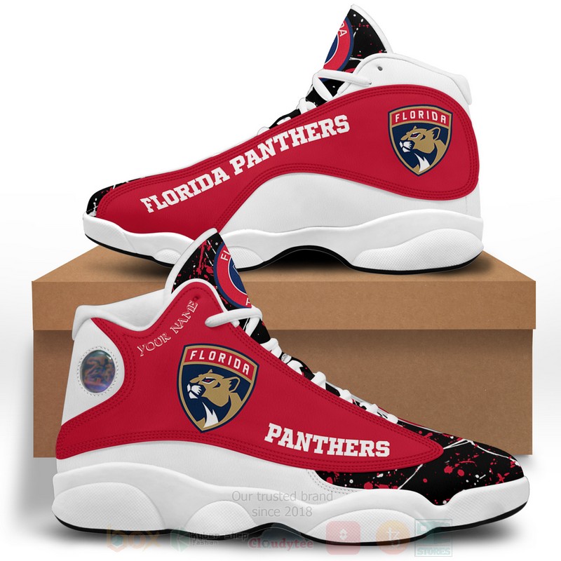 NHL_Florida_Panthers_Personalized_Air_Jordan_13_Shoes