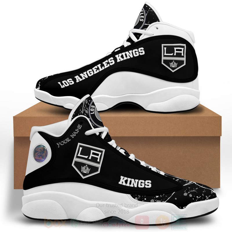 NHL_Los_Angeles_Kings_Personalized_Air_Jordan_13_Shoes