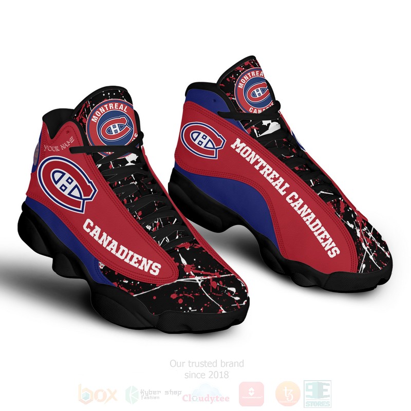 NHL_Montreal_Canadiens_Personalized_Air_Jordan_13_Shoes_1