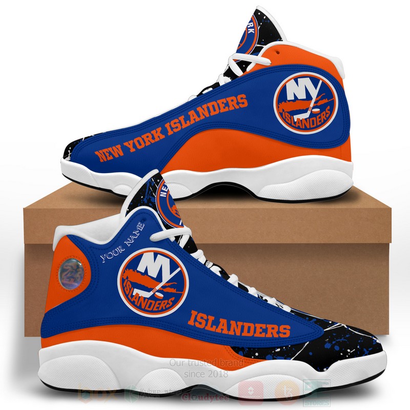 NHL_New_York_Islanders_Personalized_Air_Jordan_13_Shoes
