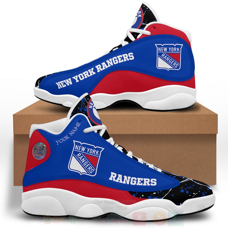 NHL_New_York_Rangers_Personalized_Air_Jordan_13_Shoes