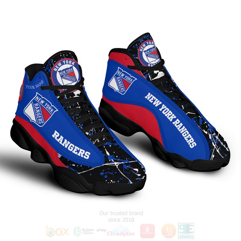 NHL_New_York_Rangers_Personalized_Air_Jordan_13_Shoes_1
