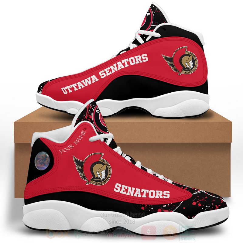 NHL_Ottawa_Senators_Personalized_Air_Jordan_13_Shoes
