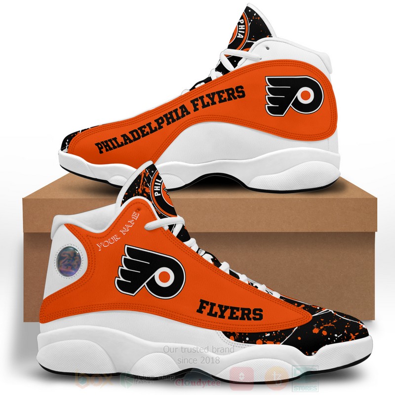 NHL_Philadelphia_Flyers_Personalized_Air_Jordan_13_Shoes
