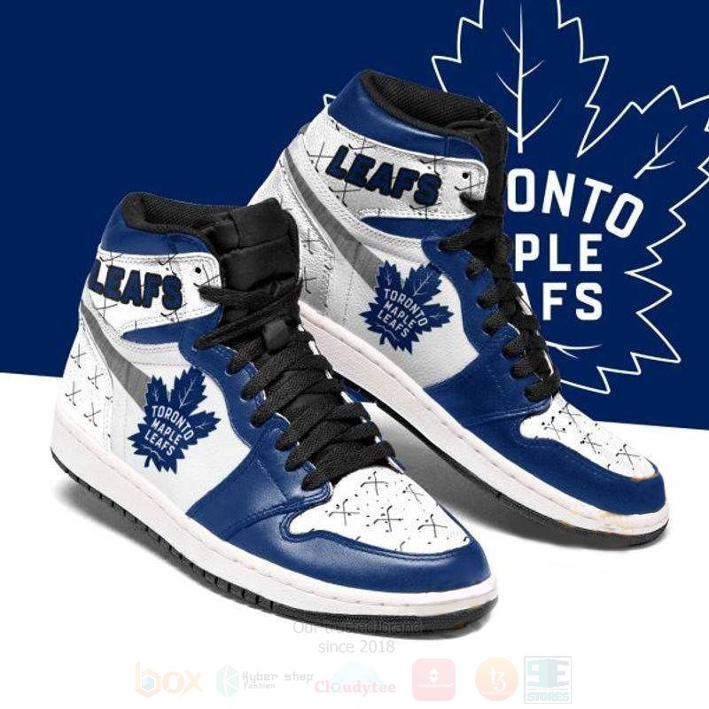 NHL_Toronto_Maple_Leafs_Air_Jordan_High_Top_Shoes