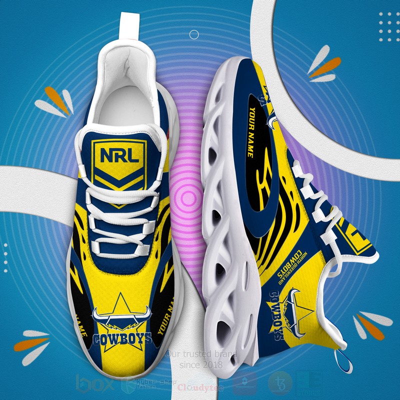 NRL_North_Queensland_Cowboys_Personalized_Clunky_Max_Soul_Shoes
