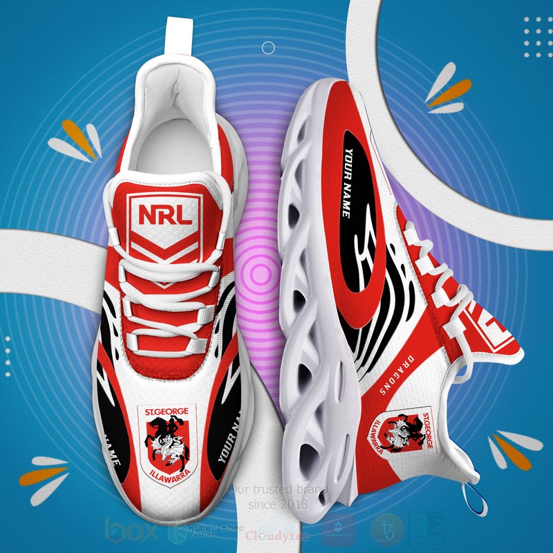 NRL_St._George_Illawarra_Dragons_Personalized_Clunky_Max_Soul_Shoes