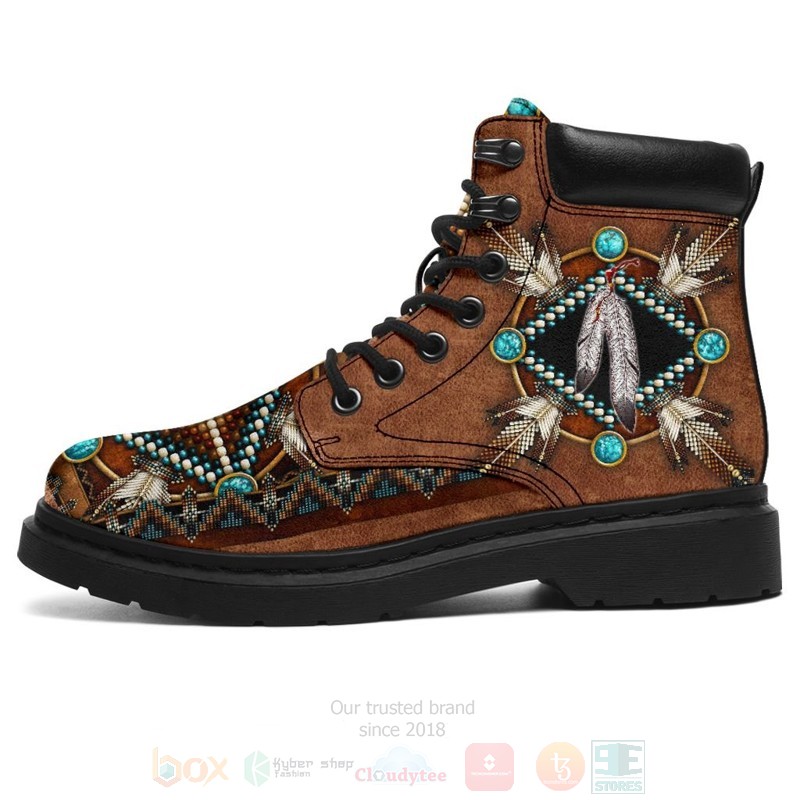Native_Brown_Pattern_Timberland_Boots_1
