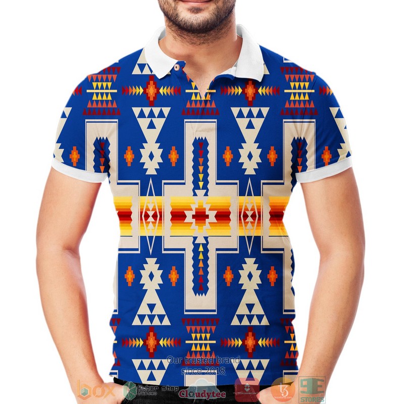 Navy_Tribe_Design_Native_American_Polo_Shirt_1