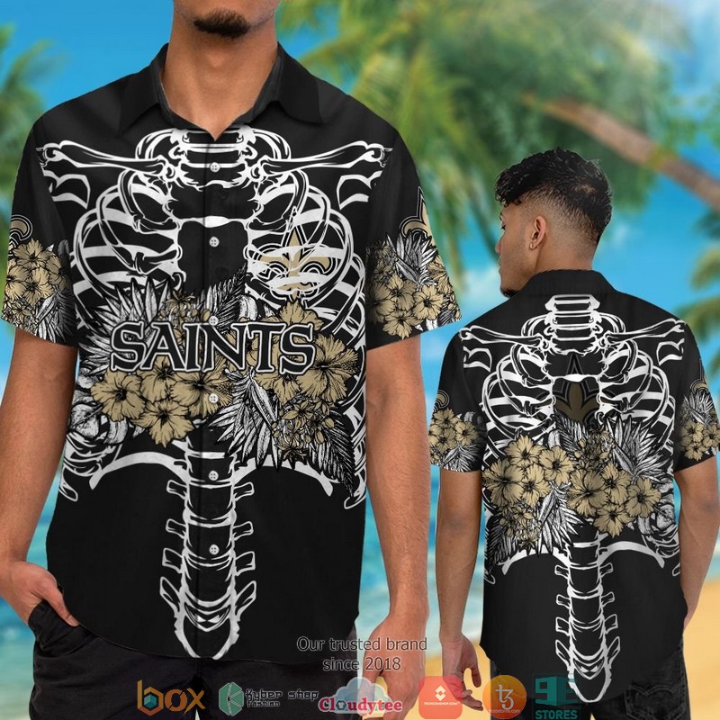 New_Orleans_Saints_backbone_hibisucs_Hawaiian_Shirt_short_1