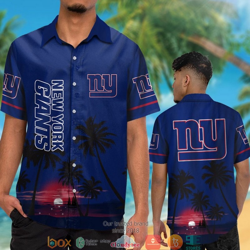 New_York_Giants_Coconut_night_moon_Hawaiian_Shirt_short_1