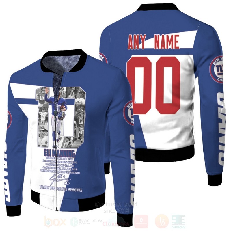 New_York_Giants_Eli_Manning_10_NFL_Signed_Personalized_3D_Bomber_Jacket