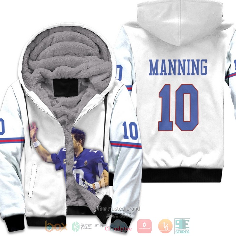 New_York_Giants_Eli_Manning_10_White_fleece_hoodie