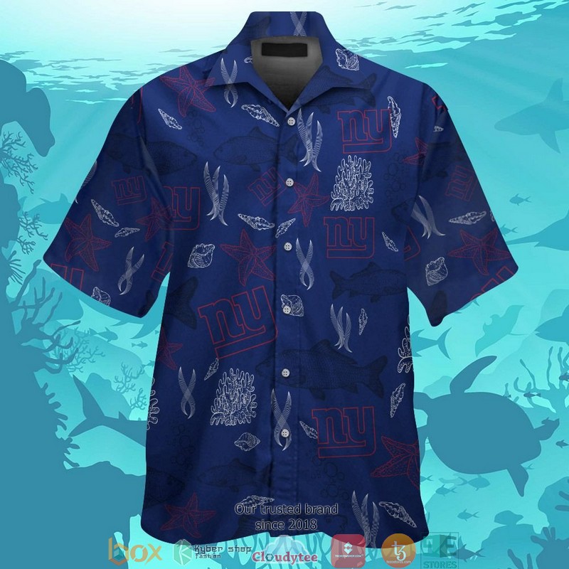 New_York_Giants_Fish_Ocean_Pattern_Hawaiian_Shirt_short