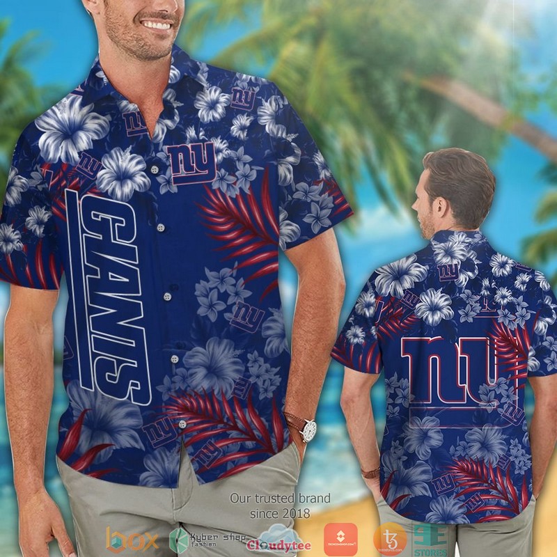 New_York_Giants_Hibiscus_Leaf_Hawaiian_Shirt_short_1