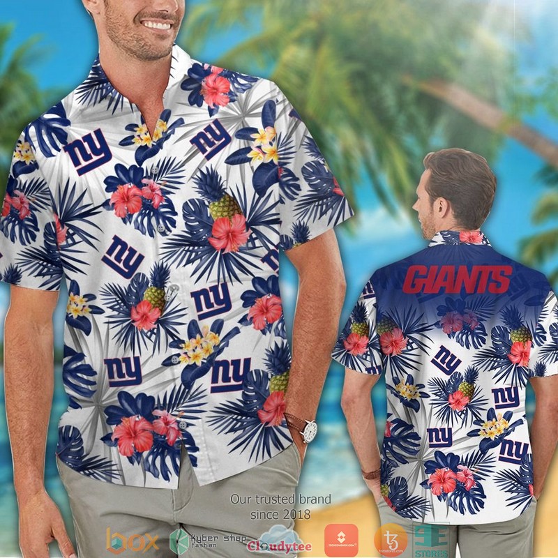 New_York_Giants_Hibiscus_Pineapple_Hawaiian_Shirt_short_1