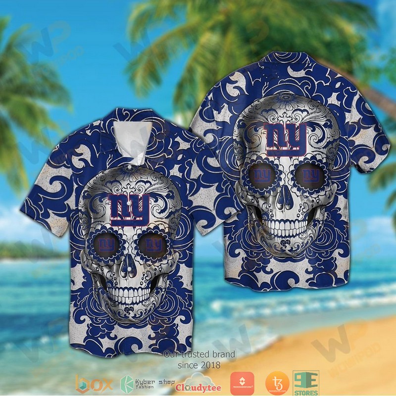 New_York_Giants_Sugar_Skull_Hawaiian_Shirt