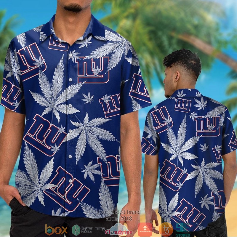 New_York_Giants_cannabis_Hawaiian_Shirt_short_1