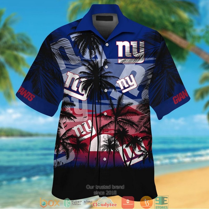New_York_Giants_coconut_island_sunset_Hawaiian_Shirt_short